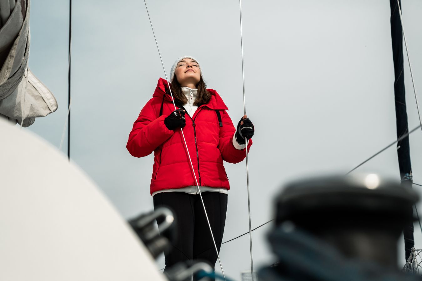 navegar en invierno en un barco Crownline
